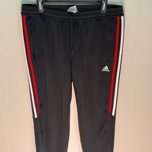 adidas Essentials Men's 3-Stripe Training Pants - White/Red/Blue striped